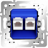 Механизм розетки RJ45+RJ45 S70, двойная