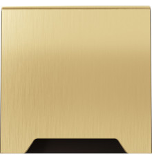 Накладка электрической розетки S70 Metal, со шторками, с крышкой, с заземлением, цвет - латунь металл