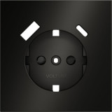 Накладка электрической розетки с USB-зарядкой type A+C S70 Metal, цвет - антрацит металл