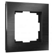 1-постовая рамка Werkel Aluminium, черный алюминий