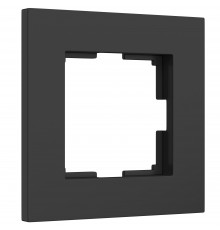 1-постовая рамка Werkel Slab, черный софт