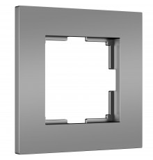 1-постовая рамка Werkel Slab, серебро софт