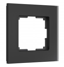 1-постовая рамка из стекла soft-touch Werkel Senso, черный