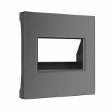 Накладка для двойной розетки Еthernet RJ-45 Werkel, графит рифленый