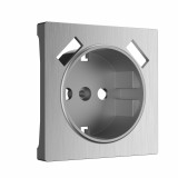Накладка для розетки USB Werkel, cеребряный рифленый
