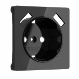 Накладка для розетки USB Werkel, черный акрил