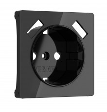 Накладка для розетки USB Werkel, черный акрил