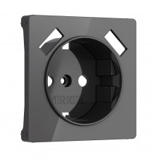 Накладка для розетки USB Werkel, графит акрил