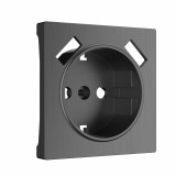 Накладка для розетки USB Werkel, графит рифленый