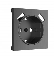 Накладка для розетки USB Werkel, графит рифленый