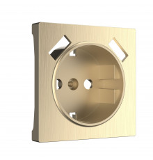Накладка для розетки USB Werkel, шампань рифленый