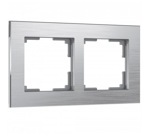 2-постовая рамка Werkel Aluminium, алюминий