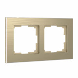 2-постовая рамка Werkel Aluminium, шампань