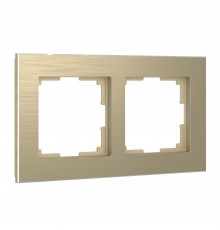 2-постовая рамка Werkel Aluminium, шампань