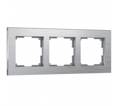 3-постовая рамка Werkel Aluminium, алюминий