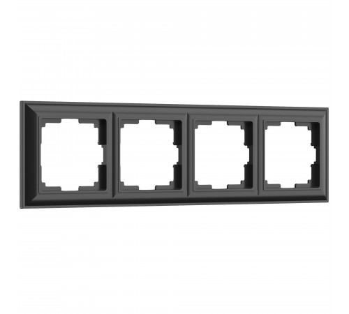 4-постовая рамка Werkel Fiore, черный матовый