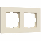 2-постовая рамка Werkel Slab, айвори софт
