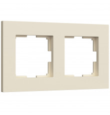 2-постовая рамка Werkel Slab, айвори софт