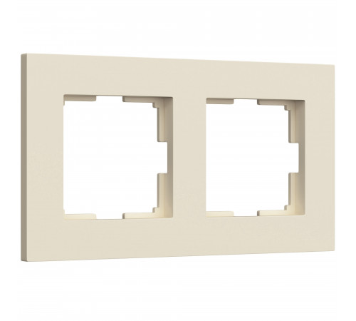 2-постовая рамка Werkel Slab, айвори софт