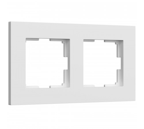 2-постовая рамка Werkel Slab, белый софт