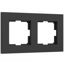 2-постовая рамка Werkel Slab, черный софт