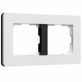 2-постовая рамка soft-touch Werkel Split, белый/черный