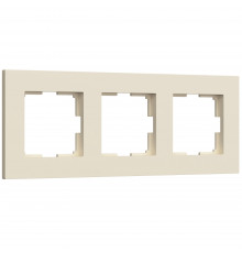 3-постовая рамка Werkel Slab, айвори софт