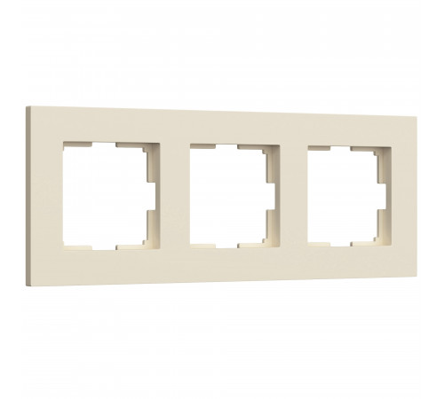 3-постовая рамка Werkel Slab, айвори софт