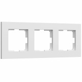 3-постовая рамка Werkel Slab, белый софт