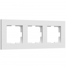3-постовая рамка Werkel Slab, белый софт
