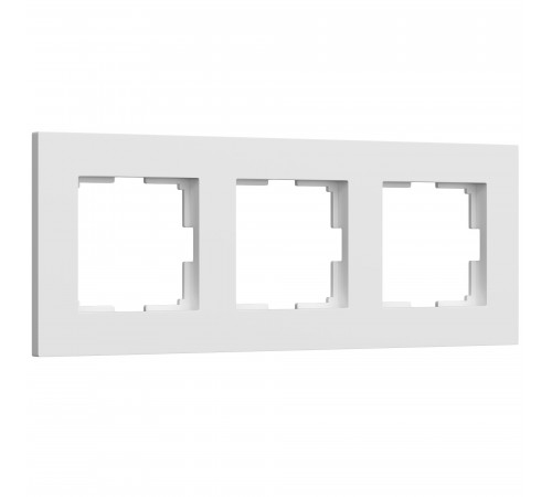 3-постовая рамка Werkel Slab, белый софт