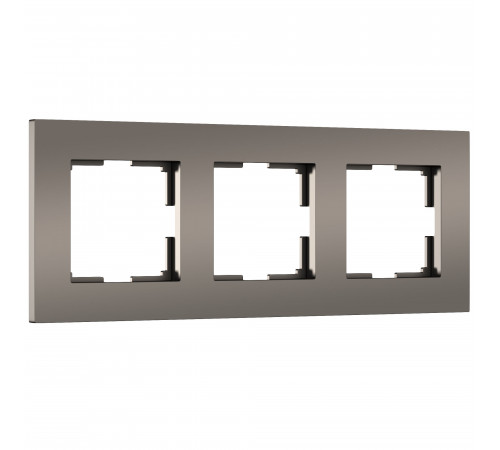 3-постовая рамка Werkel Slab, бронза софт