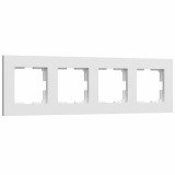 4-постовая рамка Werkel Slab, белый софт