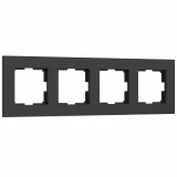 4-постовая рамка Werkel Slab, черный софт