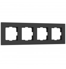 4-постовая рамка Werkel Slab, черный софт