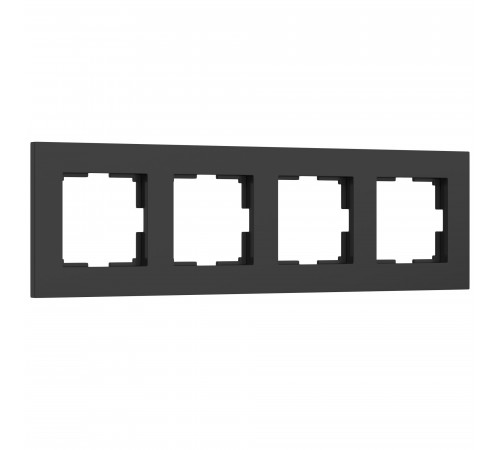 4-постовая рамка Werkel Slab, черный софт