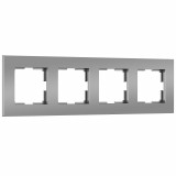 4-постовая рамка Werkel Slab, серебро софт