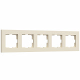 5-постовая рамка Werkel Slab, айвори софт