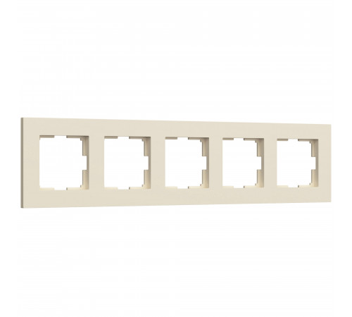 5-постовая рамка Werkel Slab, айвори софт