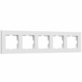 5-постовая рамка Werkel Slab, белый софт