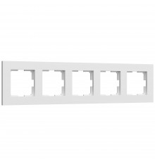 5-постовая рамка Werkel Slab, белый софт