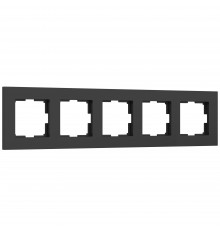 5-постовая рамка Werkel Slab, черный софт