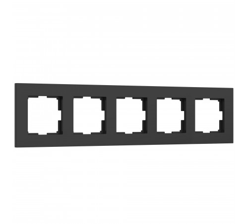 5-постовая рамка Werkel Slab, черный софт