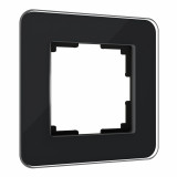 1-постовая рамка из стекла Werkel Elite, черный