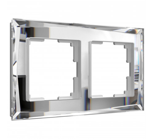 2-постовая рамка Werkel Diamant, зеркальный