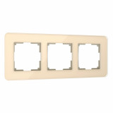 3-постовая рамка из стекла Werkel Elite, айвори