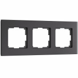3-постовая рамка из стекла soft-touch Werkel Senso, черный