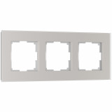 3-постовая рамка из стекла soft-touch Werkel Senso, дымчатый