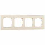 4-постовая рамка из стекла Werkel Favorit, молочный