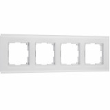 4-постовая рамка из стекла soft-touch Werkel Senso, белый